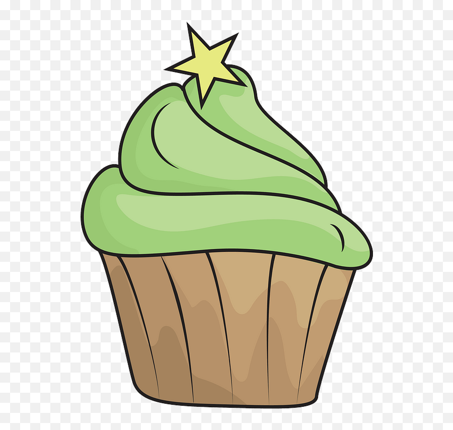 Green Cupcake Clipart Emoji,Cupcake Clipart Free