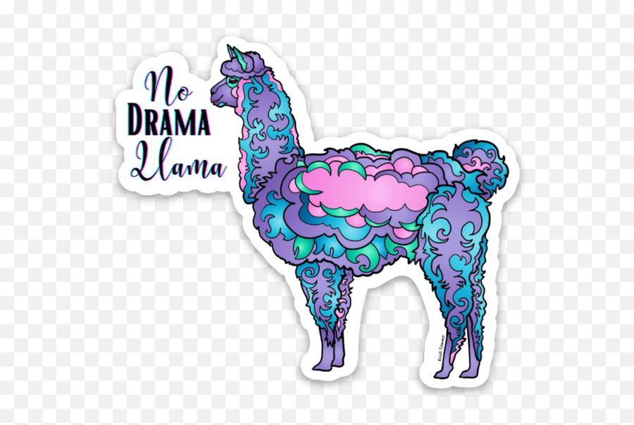 Llama - No Drama Llama Emoji,Dramatic Clipart