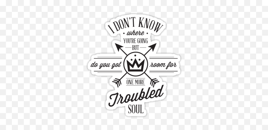 Troubled Soul Sticker By Laurenschroer Fall Out Boy Lyrics - Language Emoji,Fall Out Boy Logo