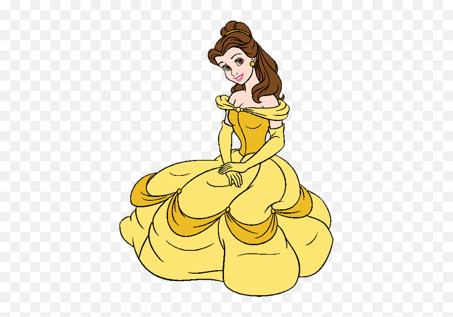 Picture - Belle Clip Art Disney Princess Emoji,Beauty And The Beast Clipart