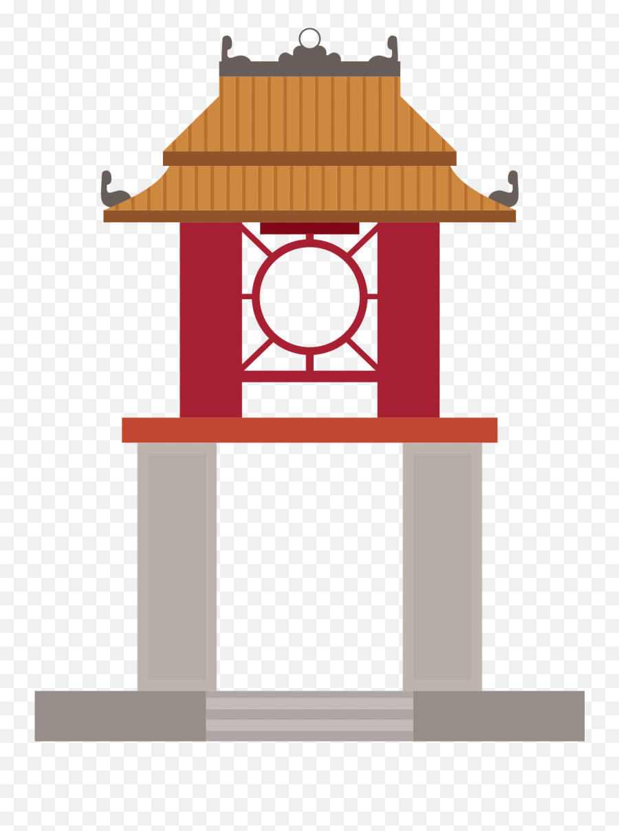 Temple Of Literature Gate In China Clipart Free Download - Temple Of Literature Illustration Hanoi Emoji,Gate Clipart