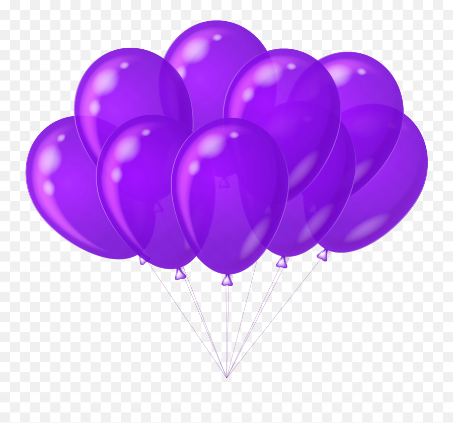 Balloon Clipart Purple Heart - Purple Balloons Clip Art Balloon Happy Birthday Clipart Purple Emoji,Balloons Clipart