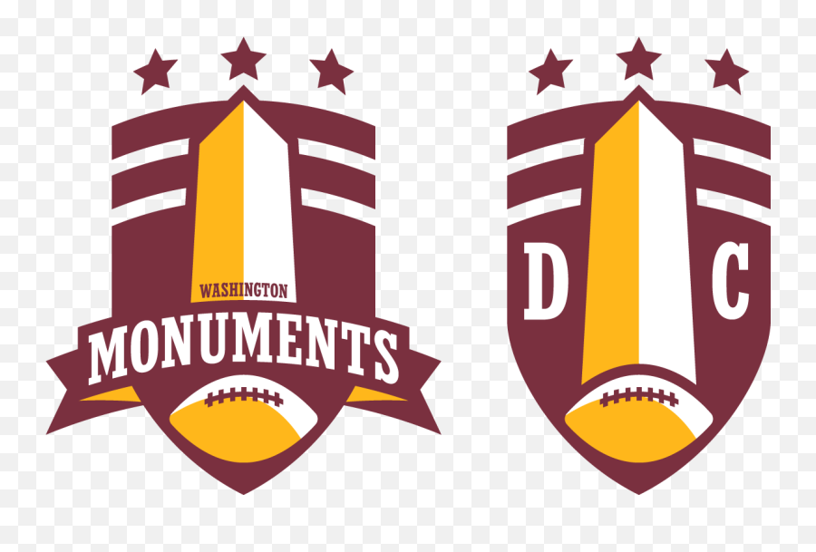 Washington Monuments Logo Concept - Concepts Chris Vertical Emoji,Washington Football Team Logo