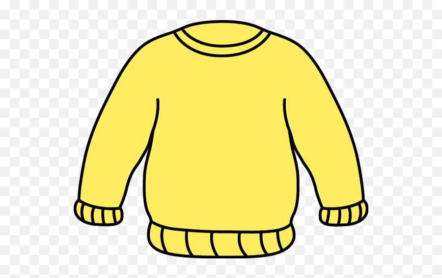 Yellow Sweater Clip Art - Sweater Clipart Black And White Emoji,Yellow Clipart