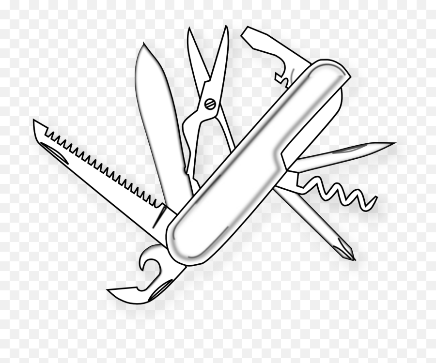 Knife Clipart Coloring Page Picture - Swiss Army Knife Clipart Emoji,Knife Clipart