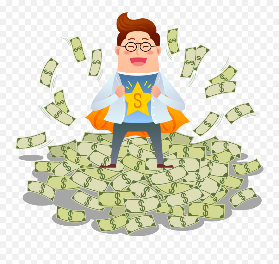 Download Hd Superman Money Cartoon Clip Emoji,Cartoon Money Png