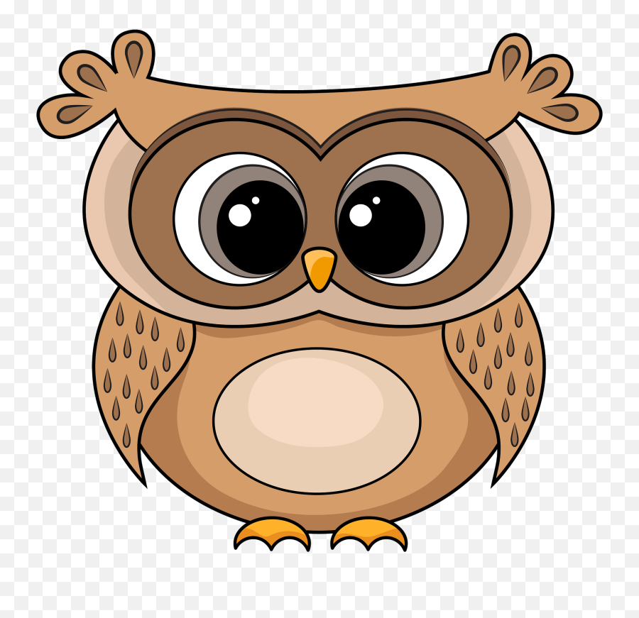 Cartoon Owl Clipart - Eule Clipart Emoji,Clipart