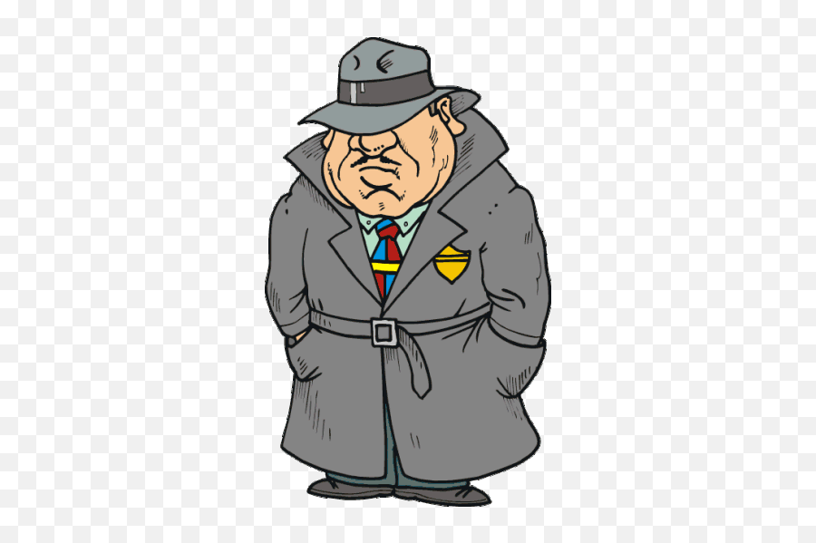 Detective Job Graphics - Cartoon Detective Clipart Emoji,Investigator Clipart