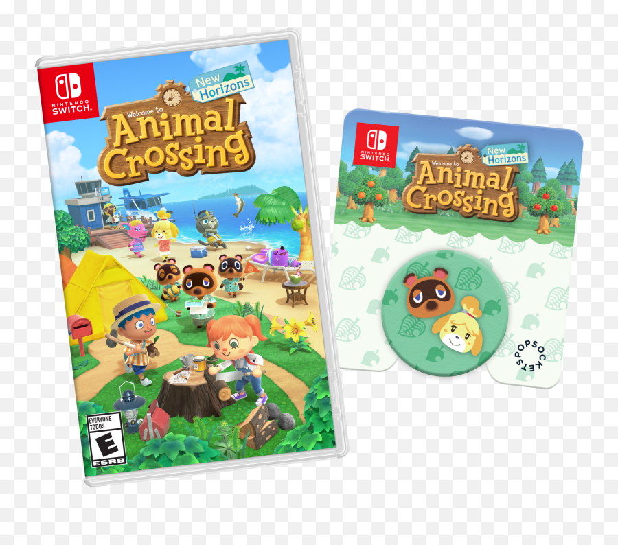 Walmart Exclusive Pop Socket Nintendo - Nintendo Switch Animal Crossing Emoji,Animal Crossing New Horizons Logo
