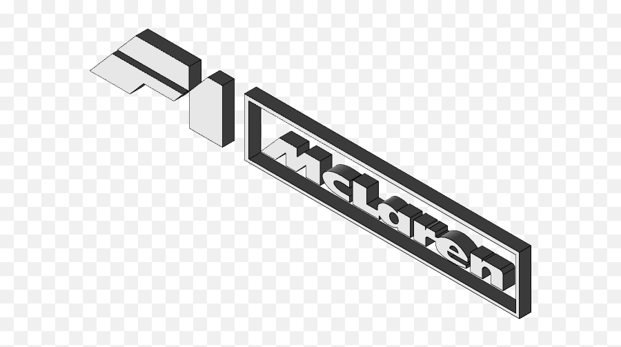 Mclaren F1 Team Logo 3d Cad Model Library Grabcad Emoji,Mclaren Logo Png