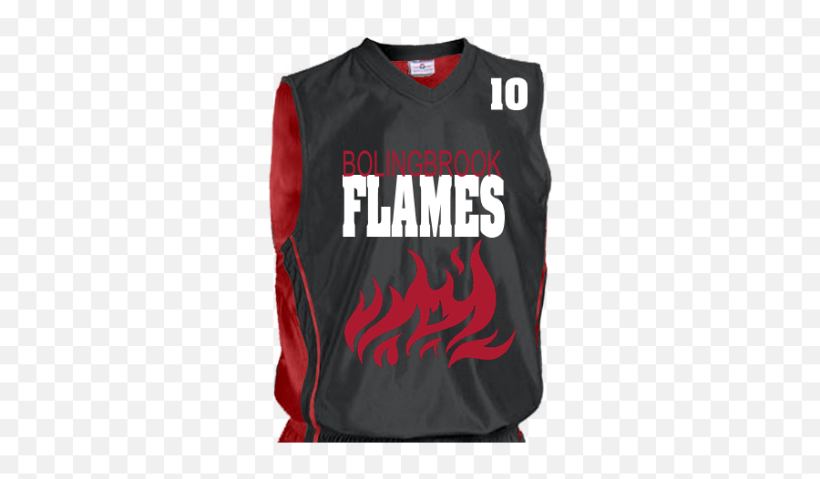 Flames Youth 2 - Color Reversible Basketball Jersey Emoji,Flaming Basketball Png