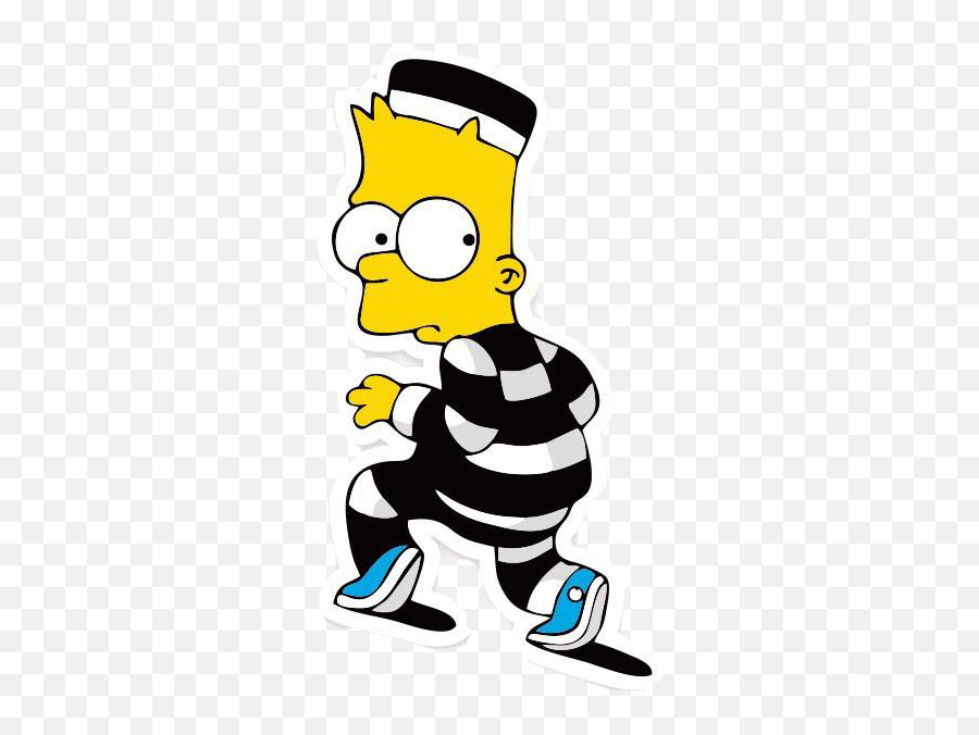 Simpsons Life Robber Crime Sneaky Sticker By Hannah Emoji,Robbery Clipart