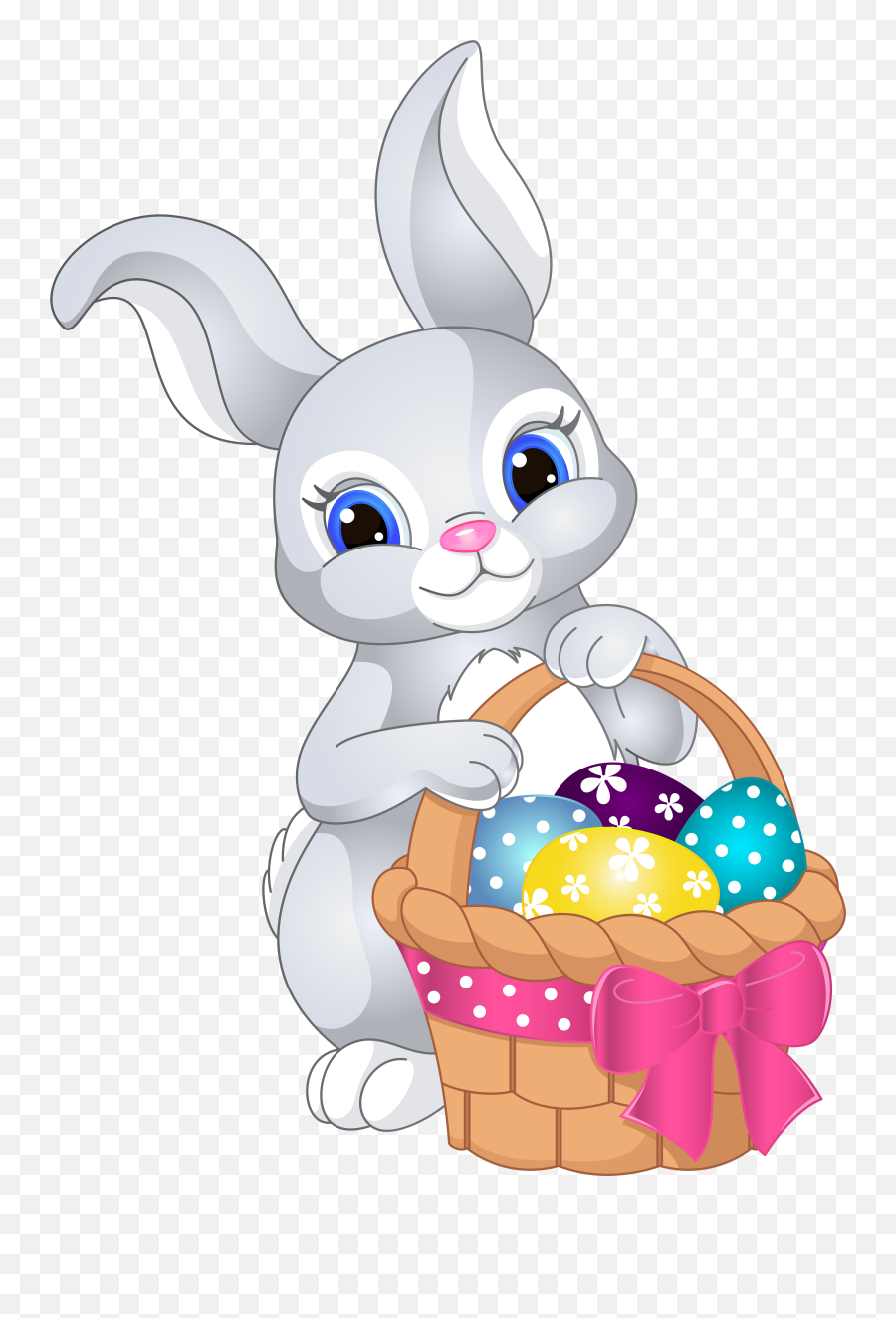 Library Of Easter Basket Clip Free - Clipart Easter Bunny Emoji,Easter Basket Clipart