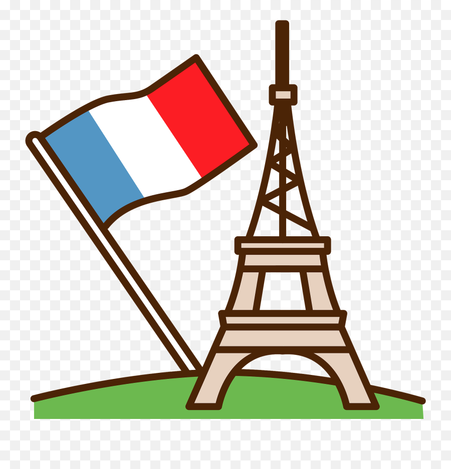Eiffel Tower And French Flag Clipart Free Download - Eiffel Tower France Clipart Emoji,Flag Clipart