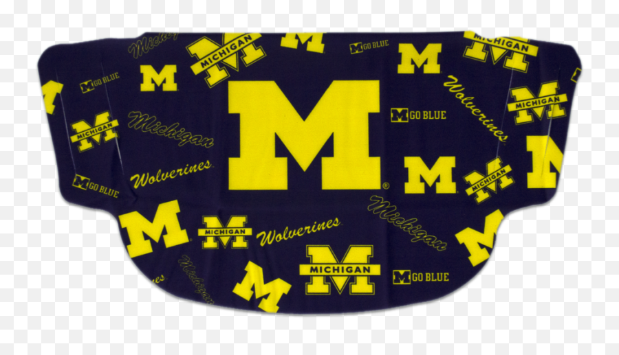 Michigan Wolverines - University Of Michigan Face Mask Emoji,Michigan Wolverines Logo