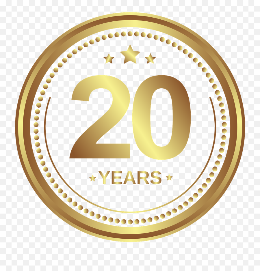 Medal Anniversary 20 Years - Free Vector Graphic On Pixabay 20 Years Transparent Emoji,Gold Transparent
