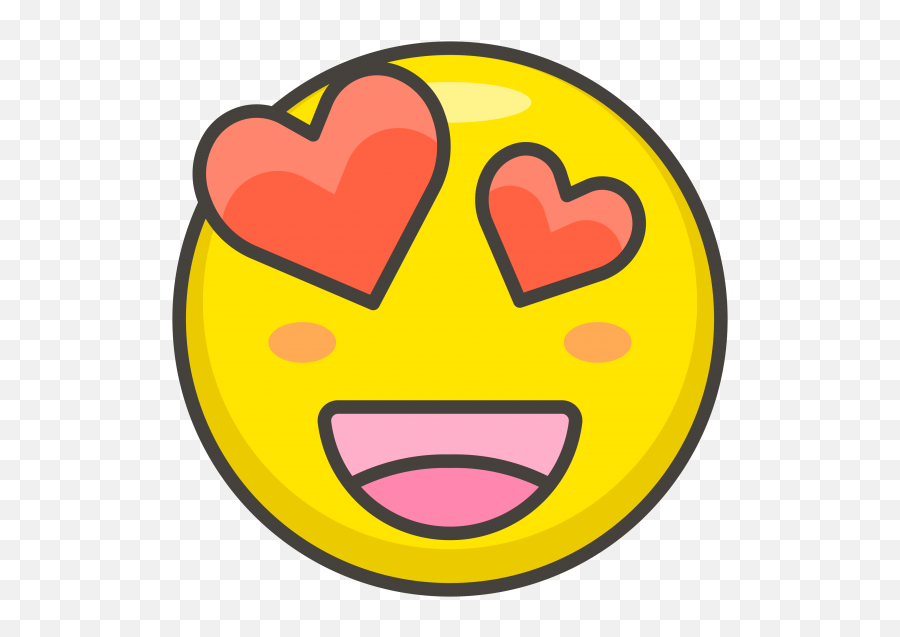Smiling Face With Heart Eyes Emoji - Dibujo Cara,Smile Clipart
