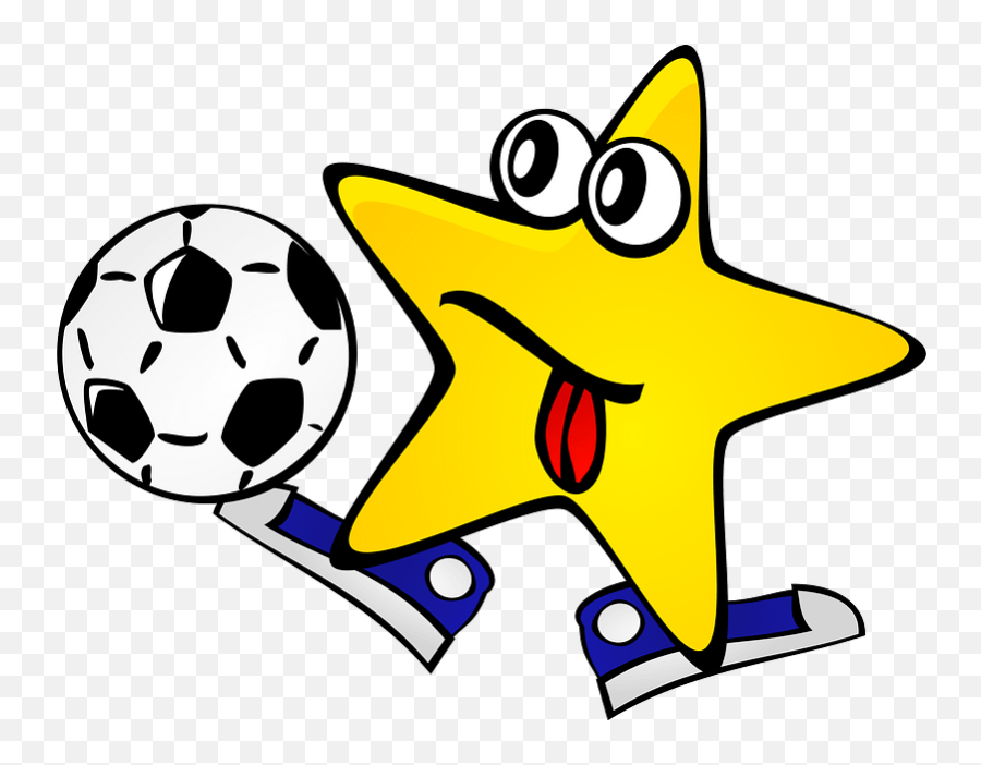 Star Playing Soccer Clipart Free Download Transparent Png - Soccer Star Clipart Emoji,Soccer Clipart