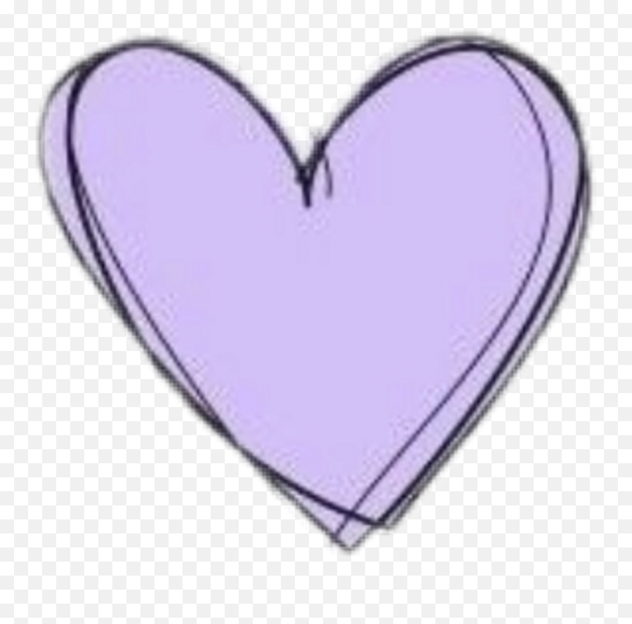 Heart Doodle Purple Pastel Cute Kawaii Aesthetic Clipart - Love Cute Purple Heart Emoji,Pastel Snapchat Logo