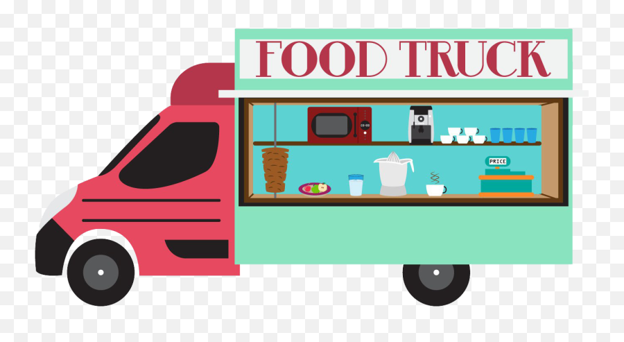 Food Truck Taco Kebab - Transparent Food Truck Gif Emoji,Food Truck Png