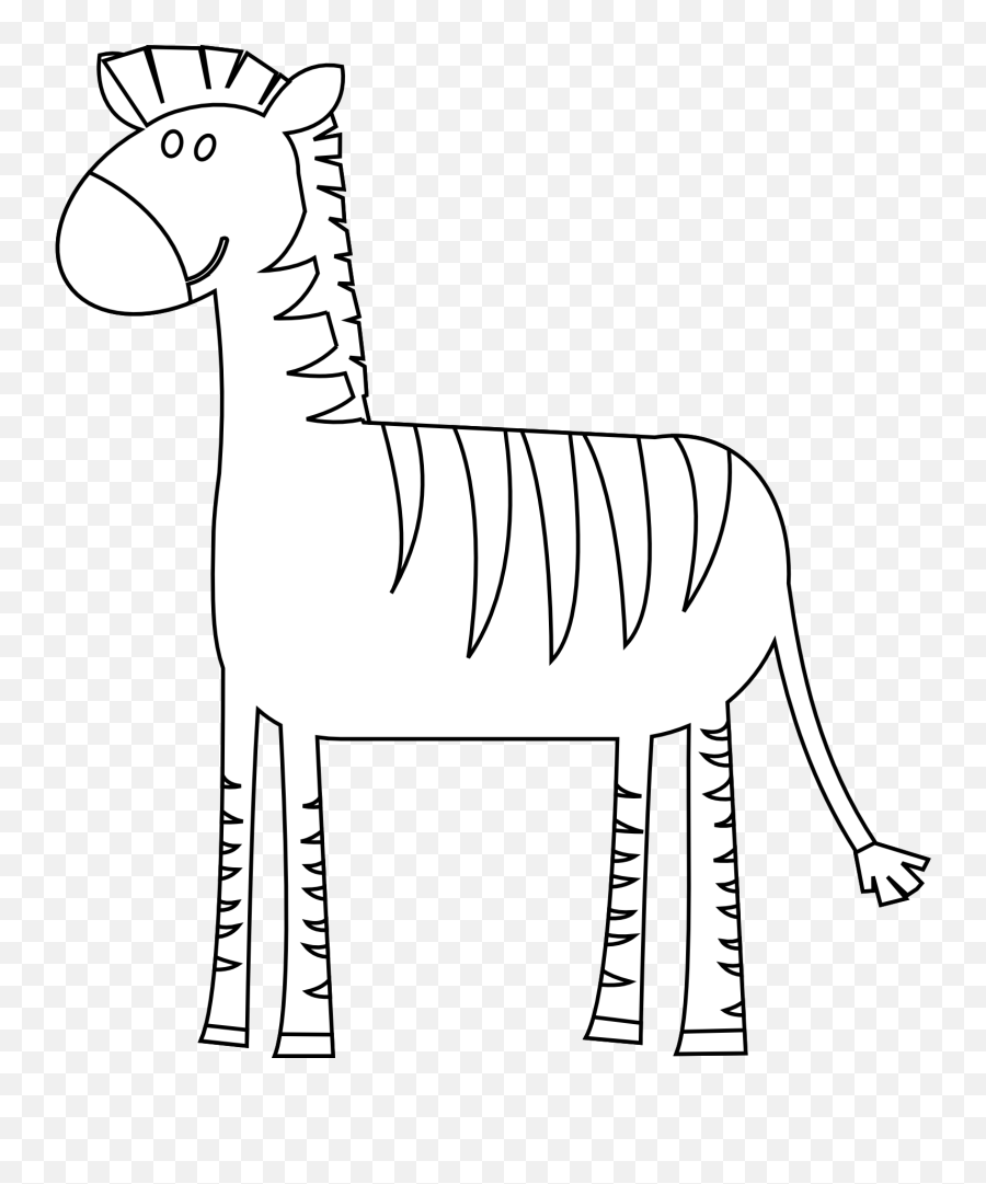 Zebra Vector Drawing Free Image Download - Colouring Cartoon Of Zebra Emoji,Zebra Clipart Black And White