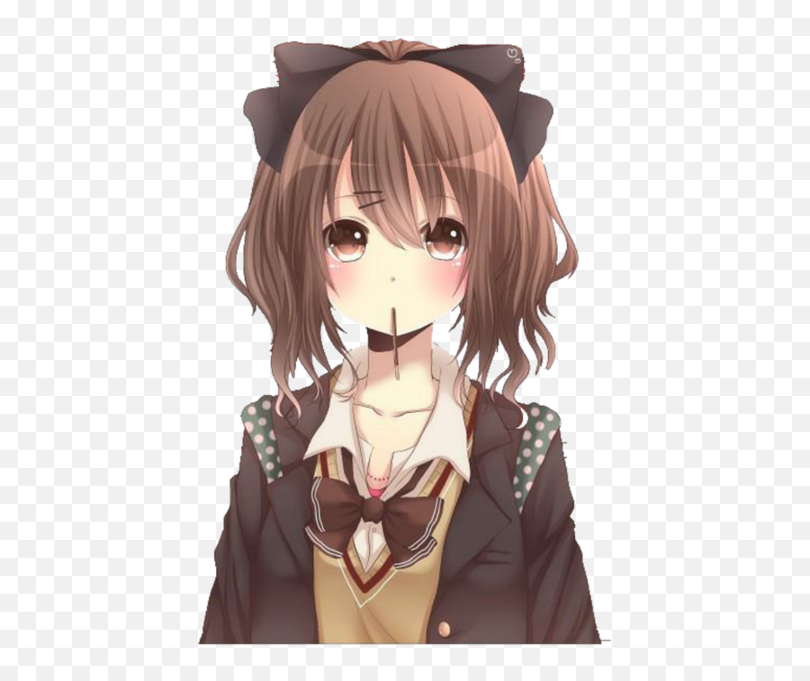 Download Hd Anime Anime Girl And Kawaii Image - Cute Anime Cute Kawaii Anime Girls Cute Emoji,Cute Anime Girl Transparent