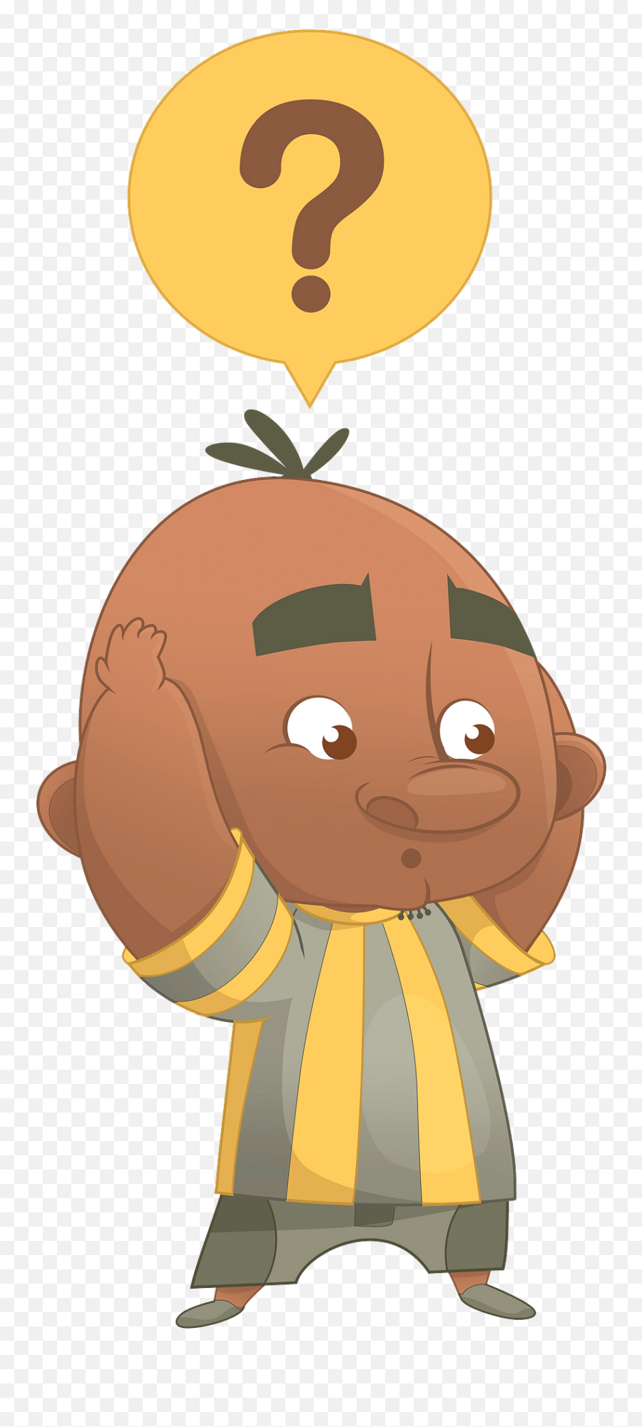 Child Has A Question Clipart - Fictional Character Emoji,Question Clipart
