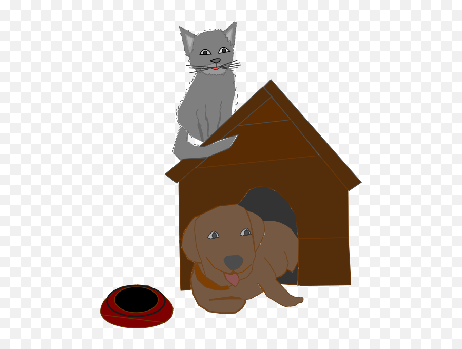 Dog And Cat Clip Art At Clkercom - Vector Clip Art Online Emoji,Cat Dog Clipart