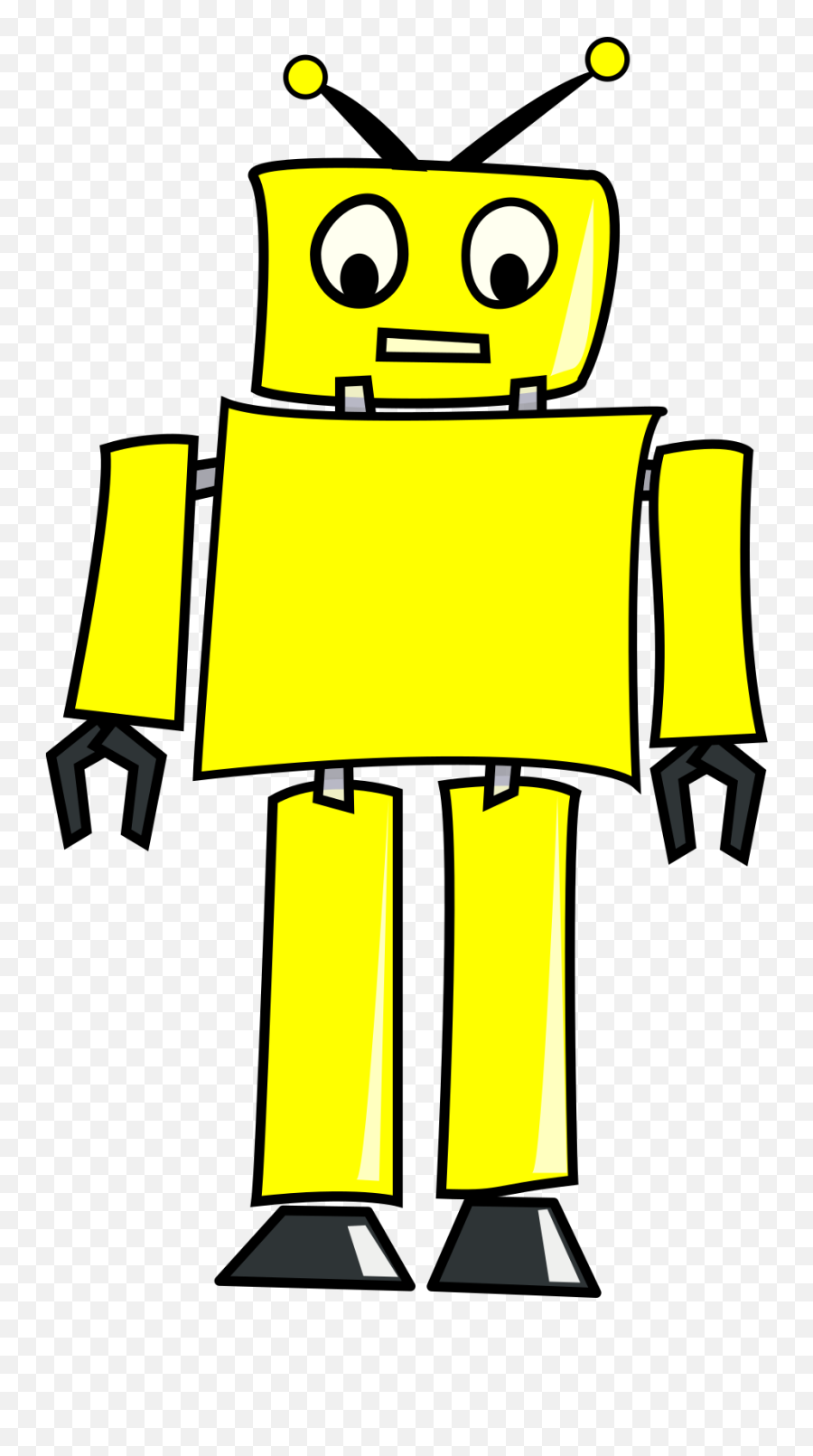 Yellow Robot Svg Vector Yellow Robot Clip Art - Svg Clipart Emoji,Cyborg Clipart