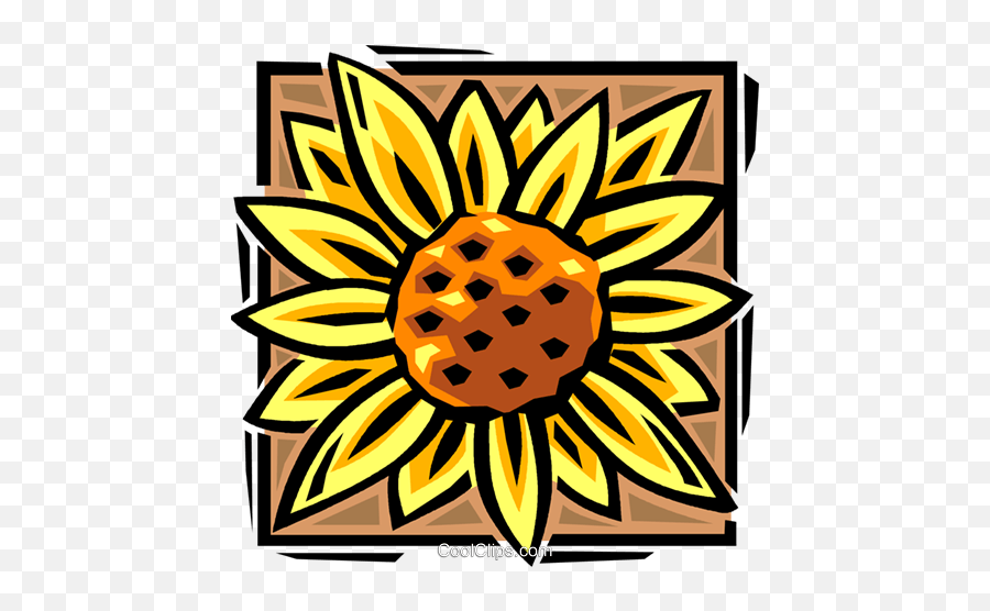 Sunflower Royalty Free Vector Clip Art Illustration Emoji,Free Sunflower Clipart