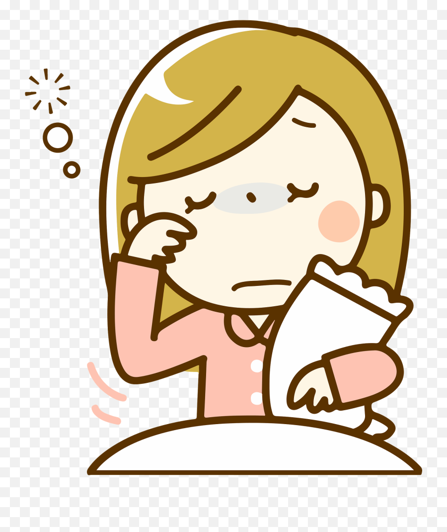 Woman Is Waking Up Clipart - Tired Girl Cartoon Png Emoji,Wake Up Clipart