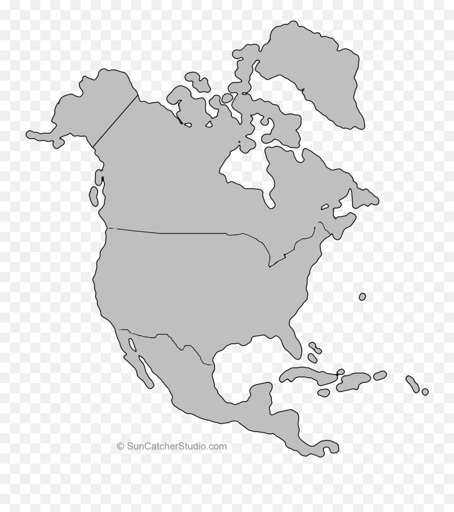 North America Outline Png Free Clipart North America - Clip Outline North America Continent Emoji,America Clipart