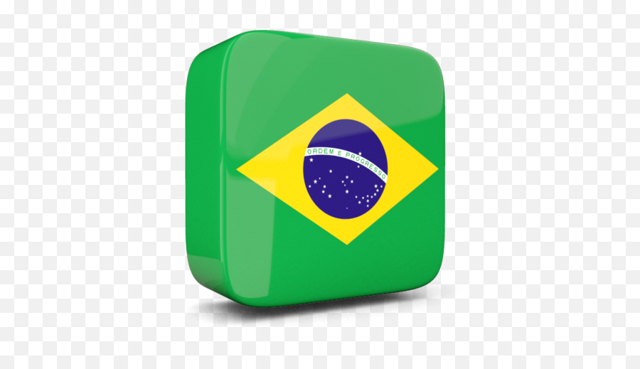 Glossy Square Icon 3d - Brazil 3d Flag Png Emoji,Brazil Flag Png