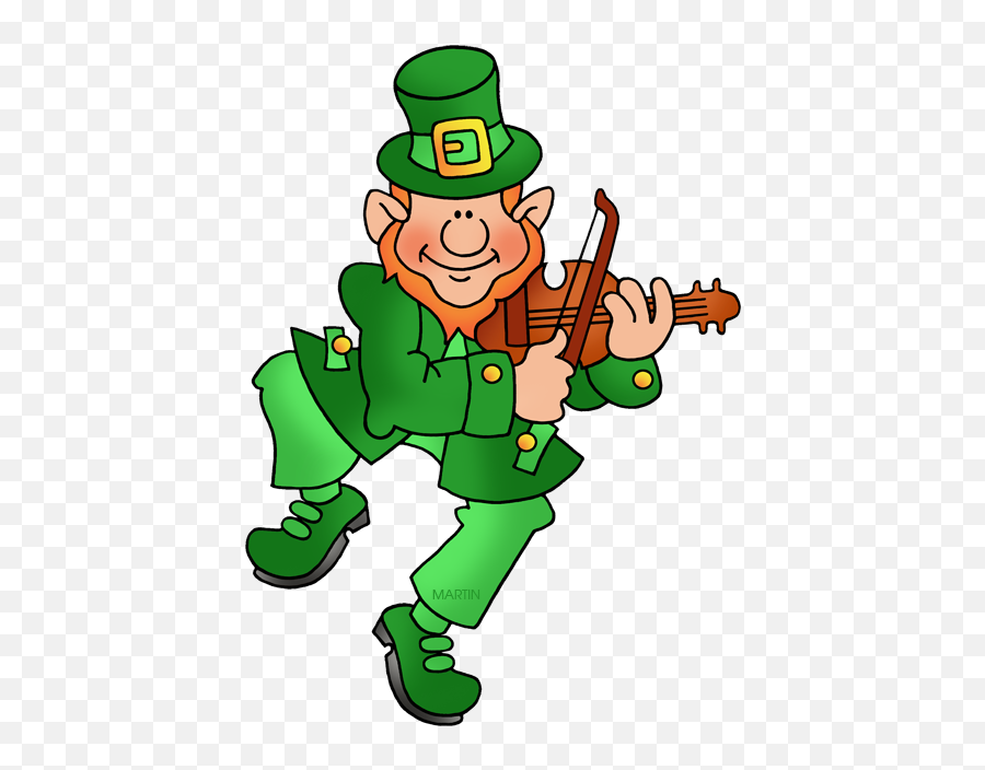 St Patricku0027s Day Clip Art By Phillip Martin Irish Fiddle - Irish Clipart Emoji,Columbus Day Clipart