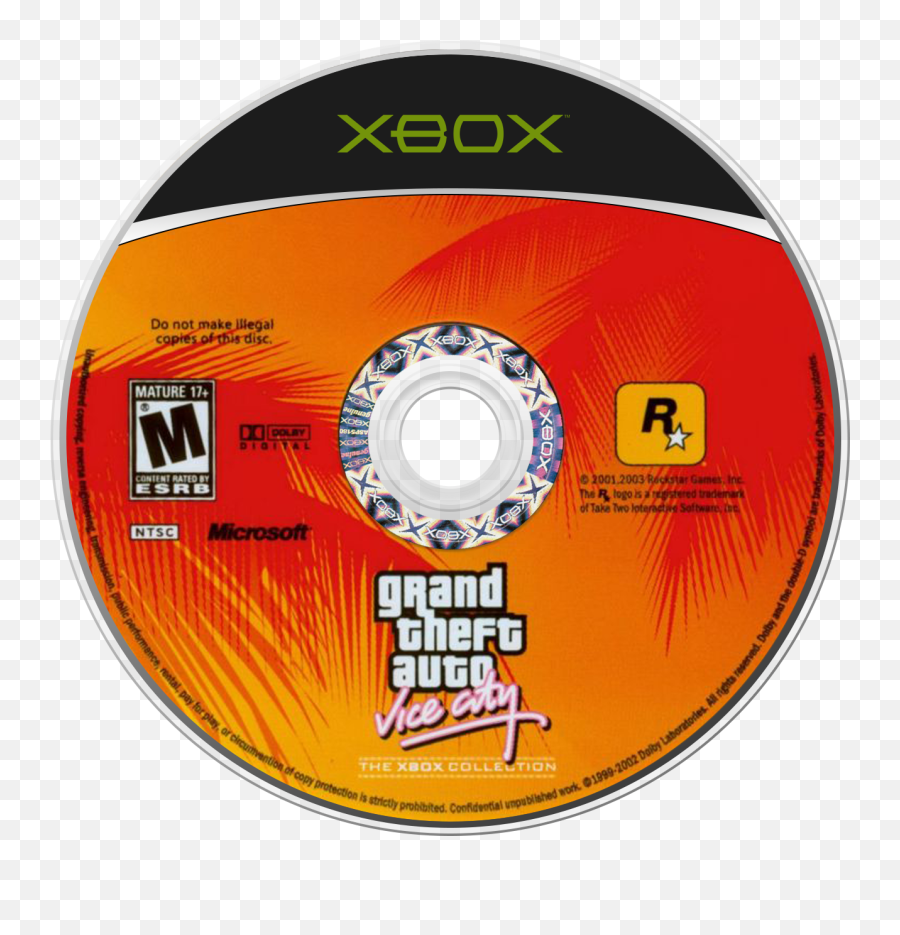 Grand Theft Auto Vice City Details - Launchbox Games Database Grand Theft Auto Vice City Xbox Disc Emoji,Rockstar Games Logo
