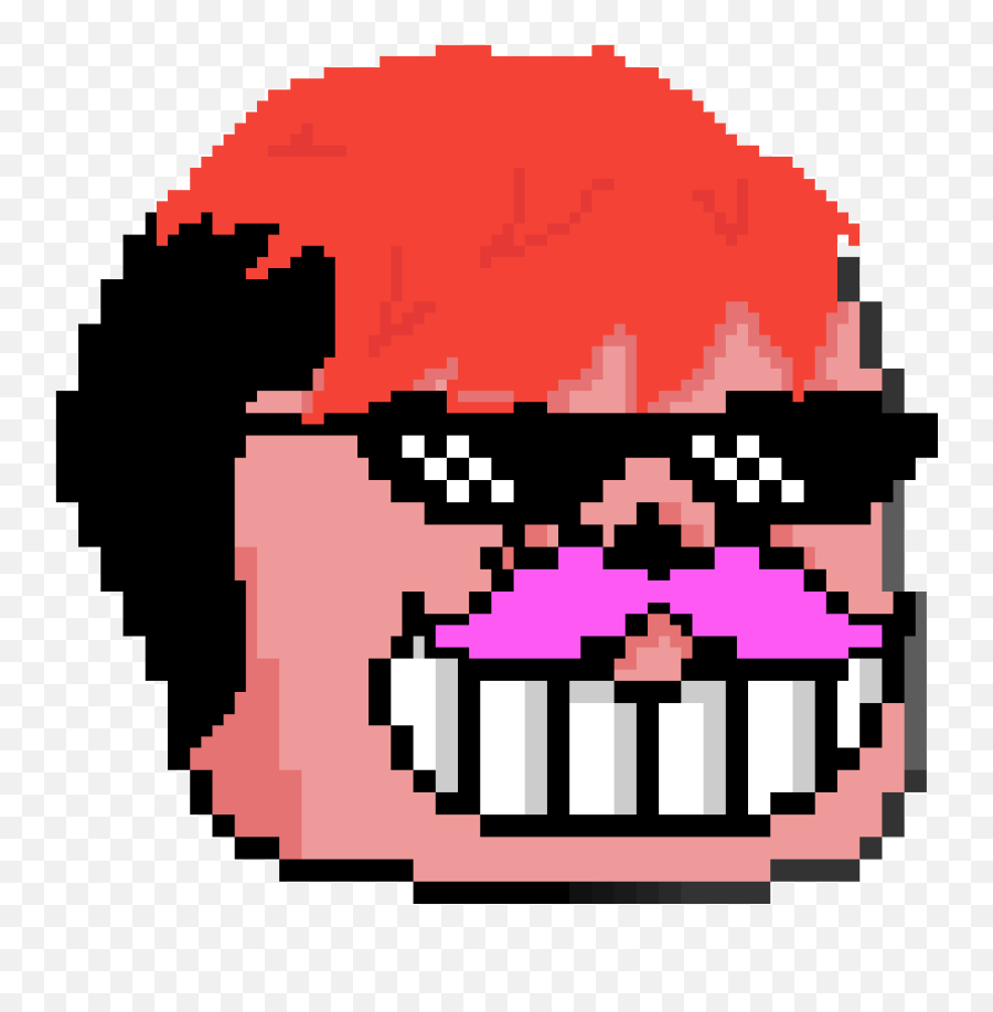Download Markiplier - Anime Face Pixel Art Png Image With No Dunkin Donuts Gif Stickers Emoji,Anime Face Png