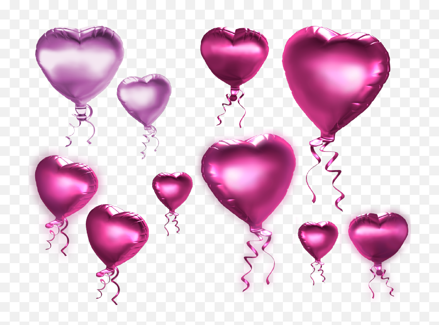 Tumblr On Twitter - Pink Heart Balloons Png Full Size Png Knows The Bride Best Bridal Shower Game Emoji,Pink Balloons Png