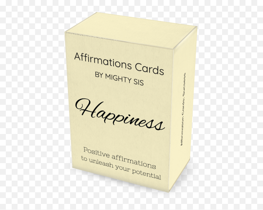 Happiness - Affirmation Cards U2013 Mighty Sis Cardboard Packaging Emoji,Happiness Png