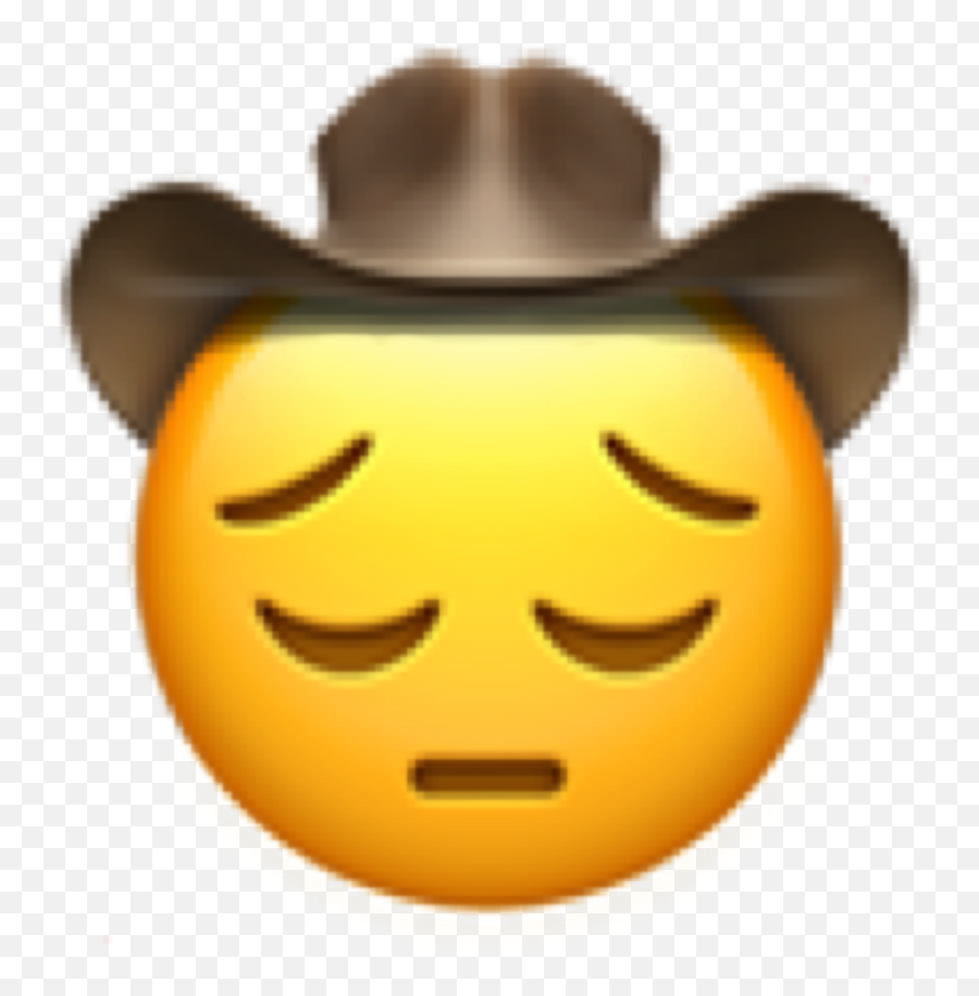 Sad Cowboy Emoji Png Transparent - Sad Cowboy Emoji,Emoji Png