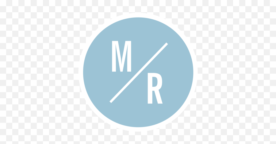 Mr Logo Circle Small 5in Emoji,M R Logo