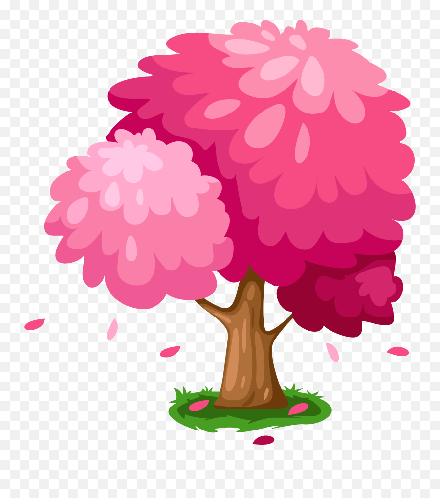 Download Cute Pink Spring Tree Clipart - Cute Tree Clipart Emoji,Tree Clipart