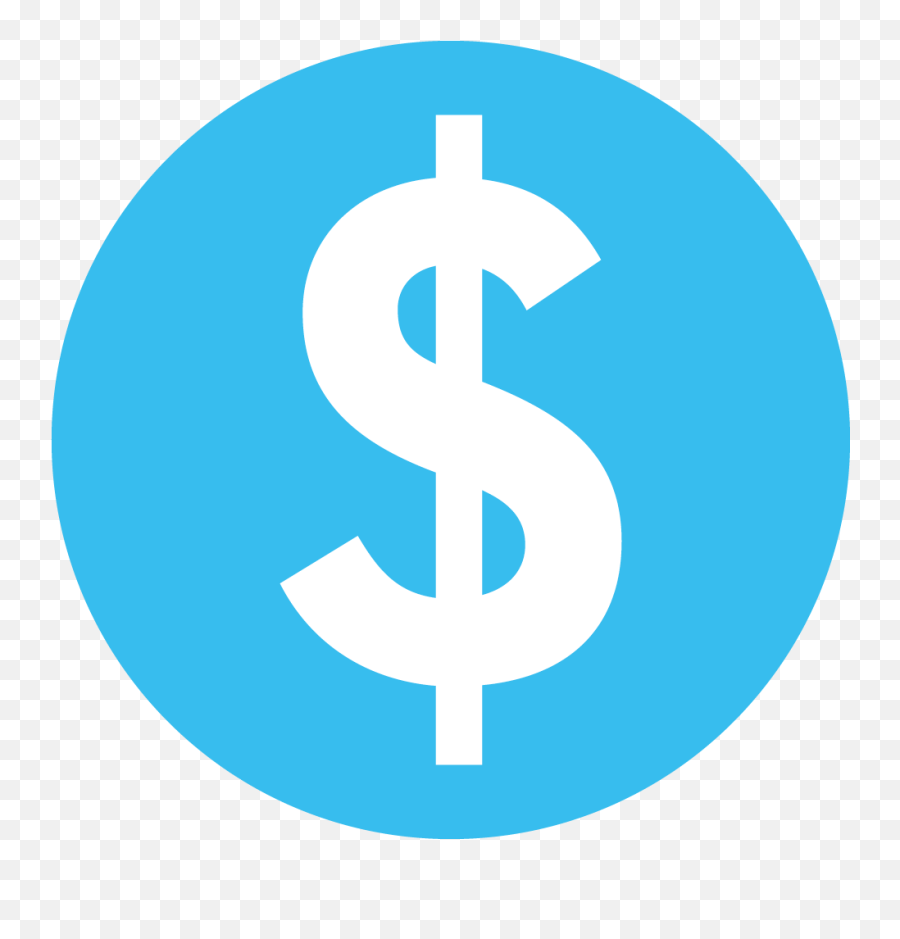 Dollar Sign Icon Png - Dollar Sign In Blue Circle Solar Vertical Emoji,Dollar Sign Png