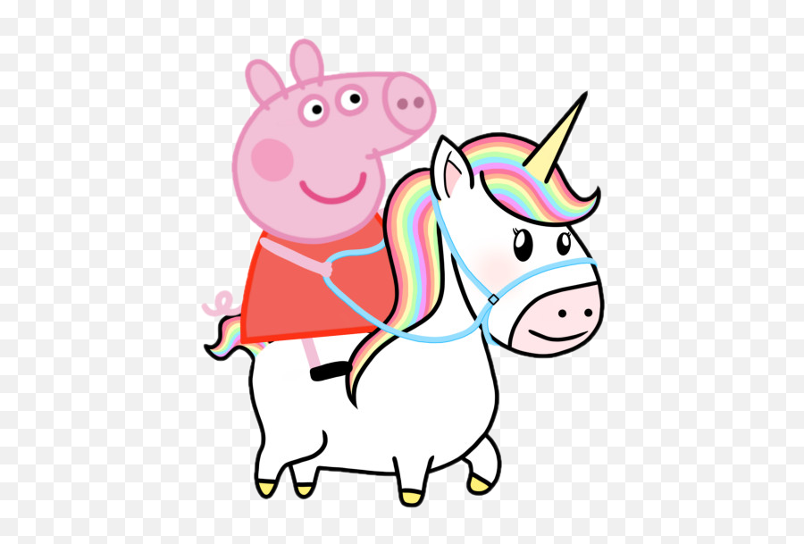 Peppa Pig Unicorn Clipart - Cartoni Animati Peppa Emoji,Peppa Pig Clipart