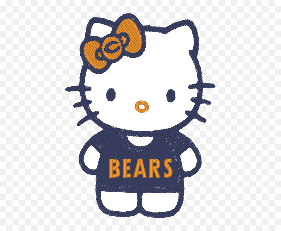 Chicago Bears Hello Kitty T - Hello Kitty Da Bears Emoji,Chicago Bears Logo