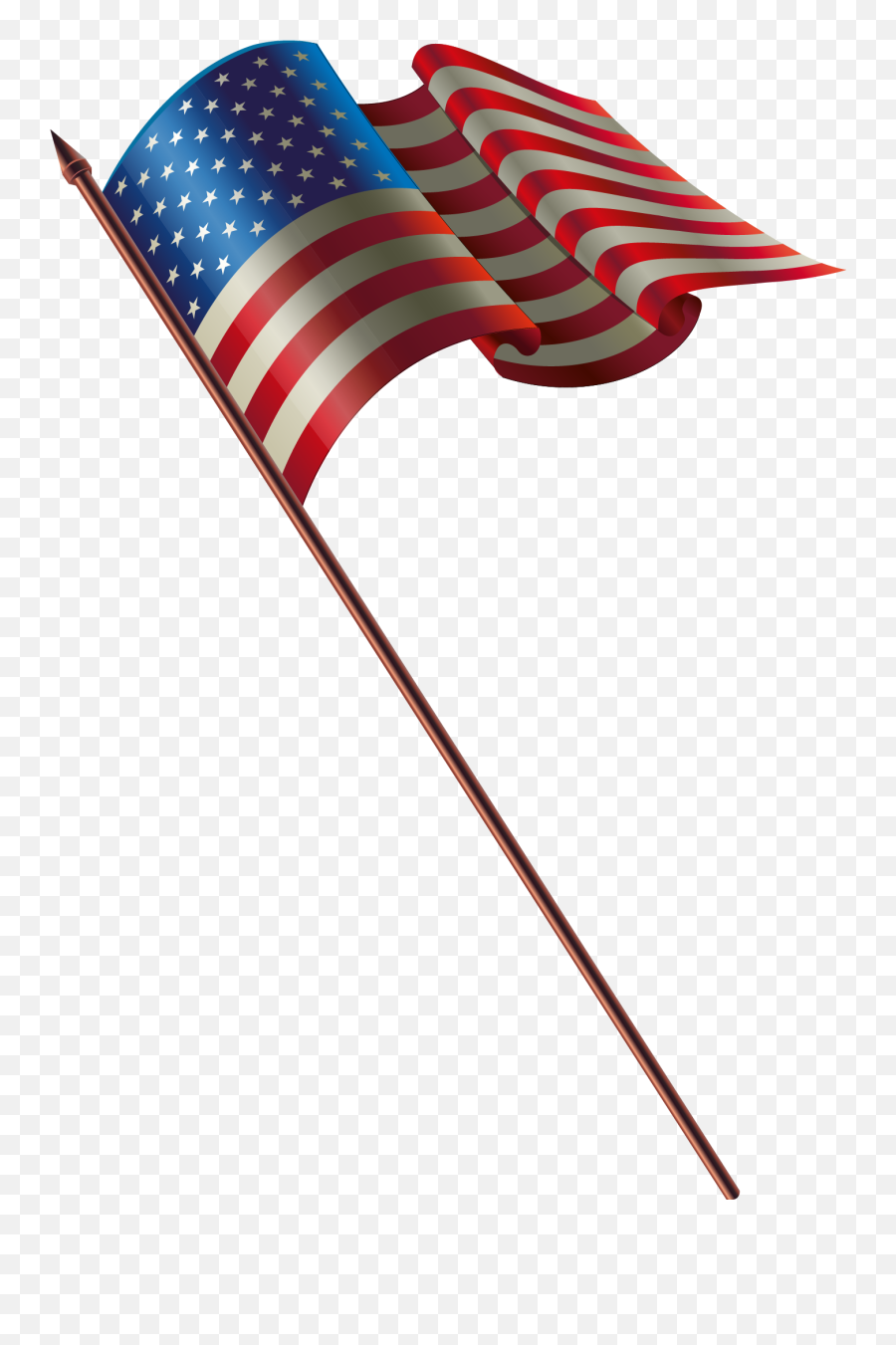 America Clipart American Freedom - Flag Of The United States Transparent Background Flag On Pole Emoji,America Clipart