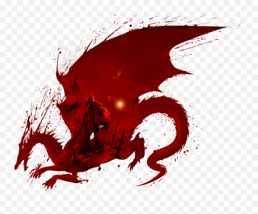 Red Dragon Logo Of The Game Dragon Age Design Idea - Custom Dragon Age Origins Dragon Emoji,Dragon Logo