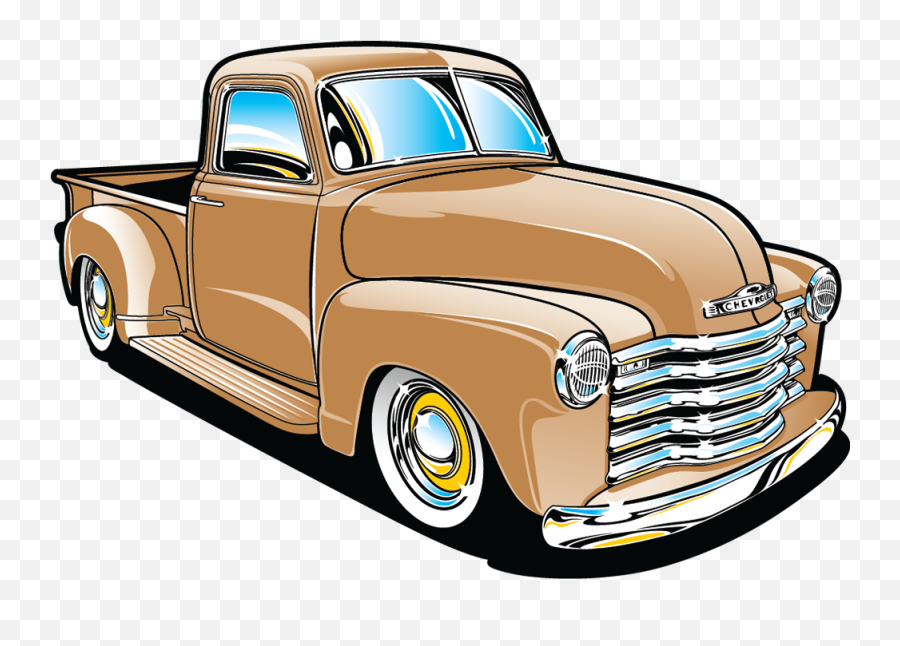 Library Of 55 Chevy Car Svg Stock Png Files Clipart - 1952 Chevy Truck Cartoon Emoji,Pickup Truck Clipart