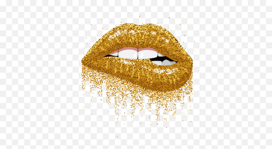 Glitter Gold Lips Png Transparent Image Png Arts - Transparent Background Gold Lips Png Emoji,Gold Transparent