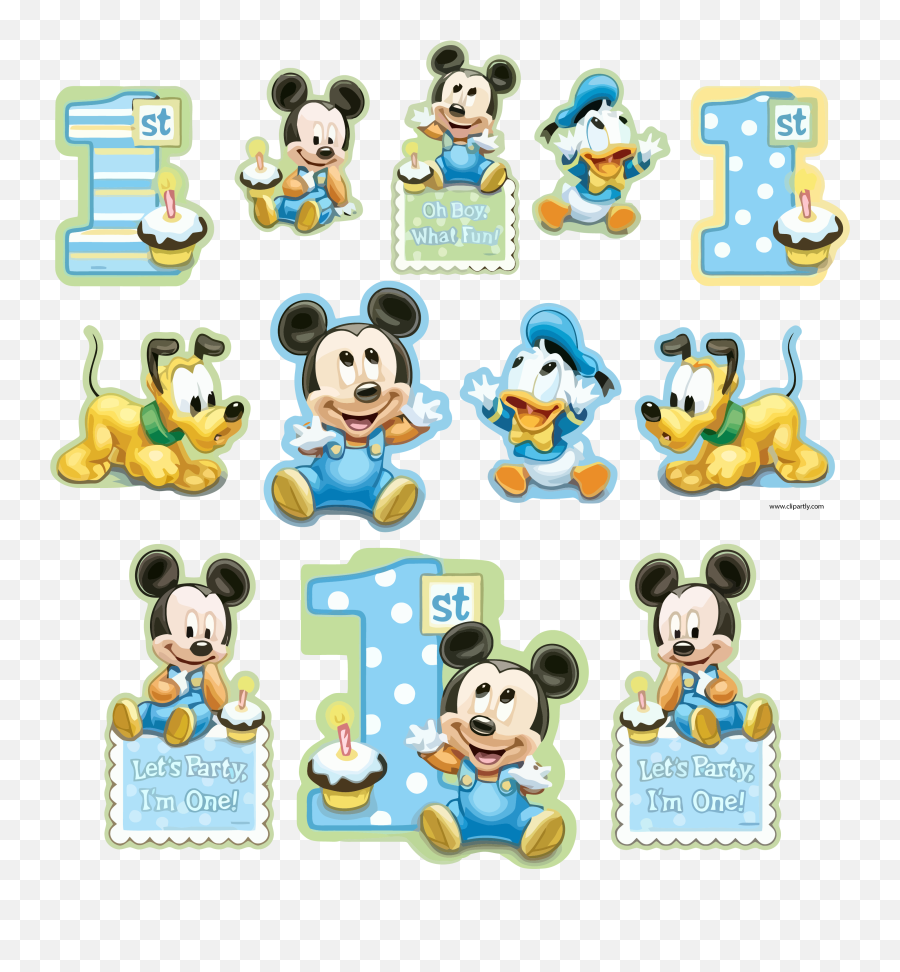 Sample - Happy 1st Birthday Boy Mickey Mouse Transparent 1st Birthday Baby Mickey Mouse Emoji,Mickey Mouse Transparent