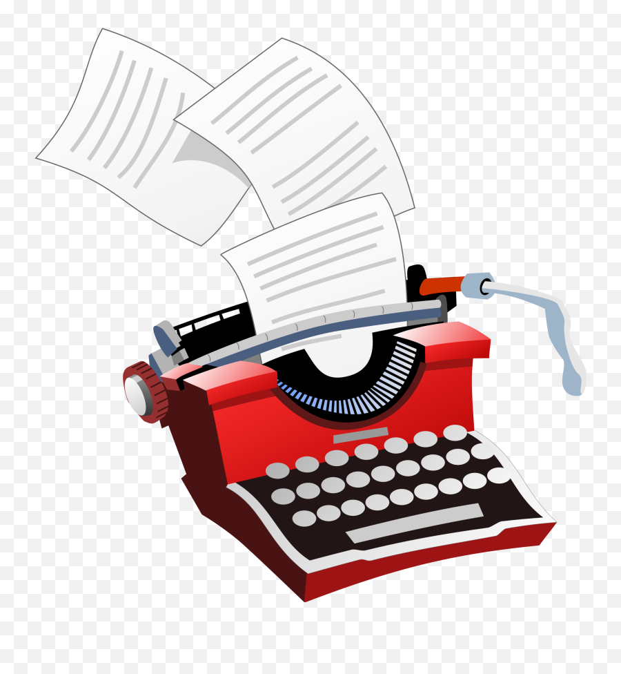 Cartoon Typewriter Png Transparent Png - Cartoon Typewriter Transparent Background Emoji,Typewriter Clipart